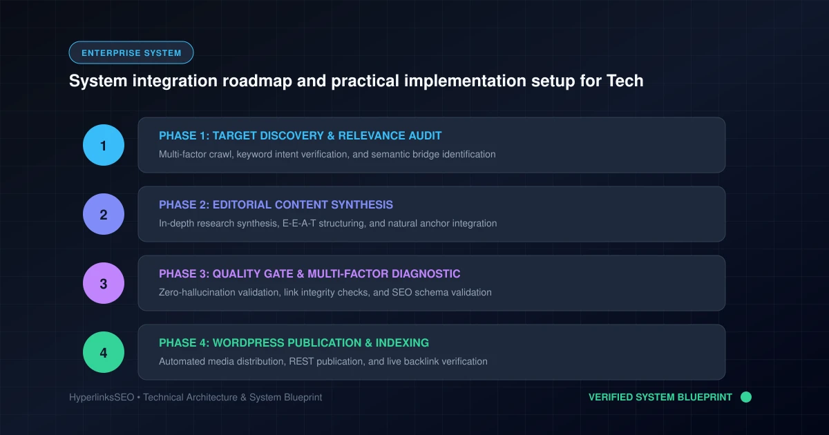 System integration roadmap and practical implementation setup for Technology / AI